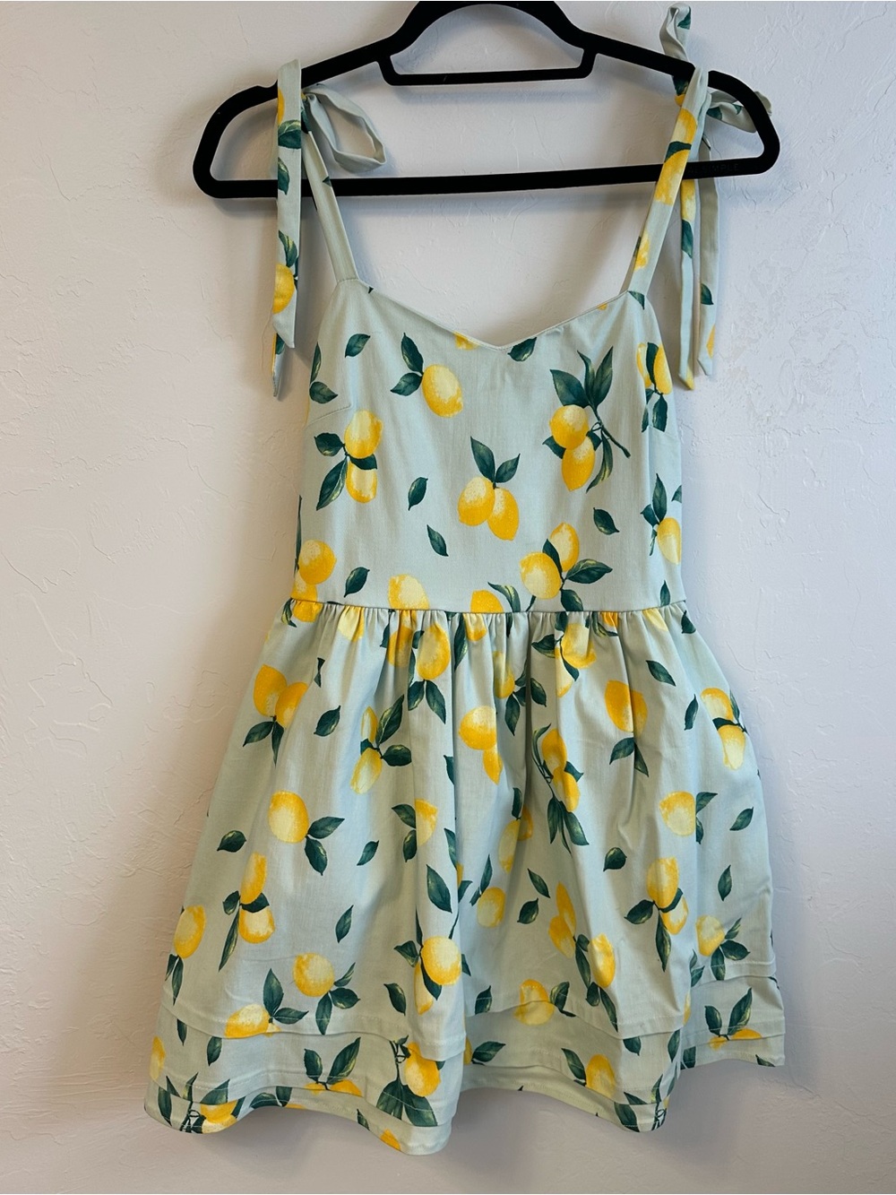 Blue Rain Mint Green and Yellow Lemon-Print Sundress